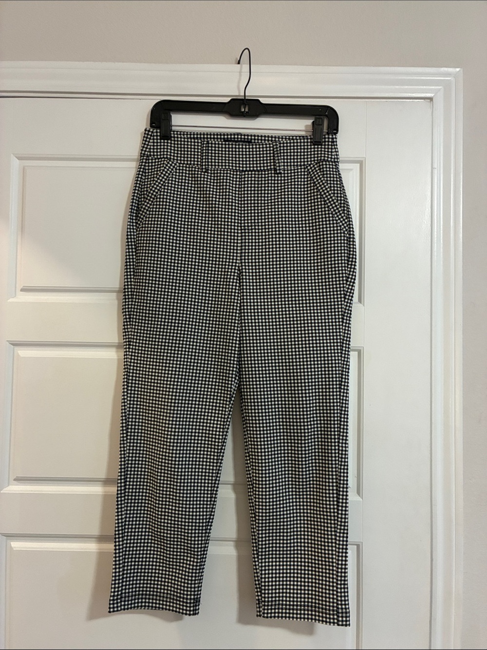 Mario Serrani Black and White Checked Men's Trousers